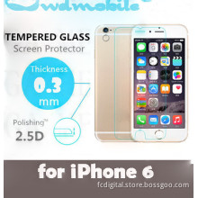 factory wholesale tempered glass screen protector for iPhone 6 / 6 Plus 0.3mm 2.5D 9H